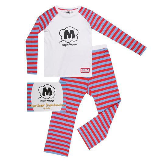 Set 1A – Unisex long (Red/Blue) + 'Super-Duper Dream Adventures' book