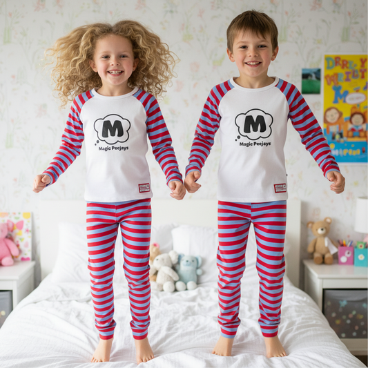 Set 1A – Unisex long (Red/Blue) + 'Super-Duper Dream Adventures' book